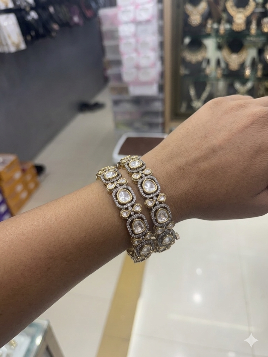 Atrangi Polki Designer Bangles