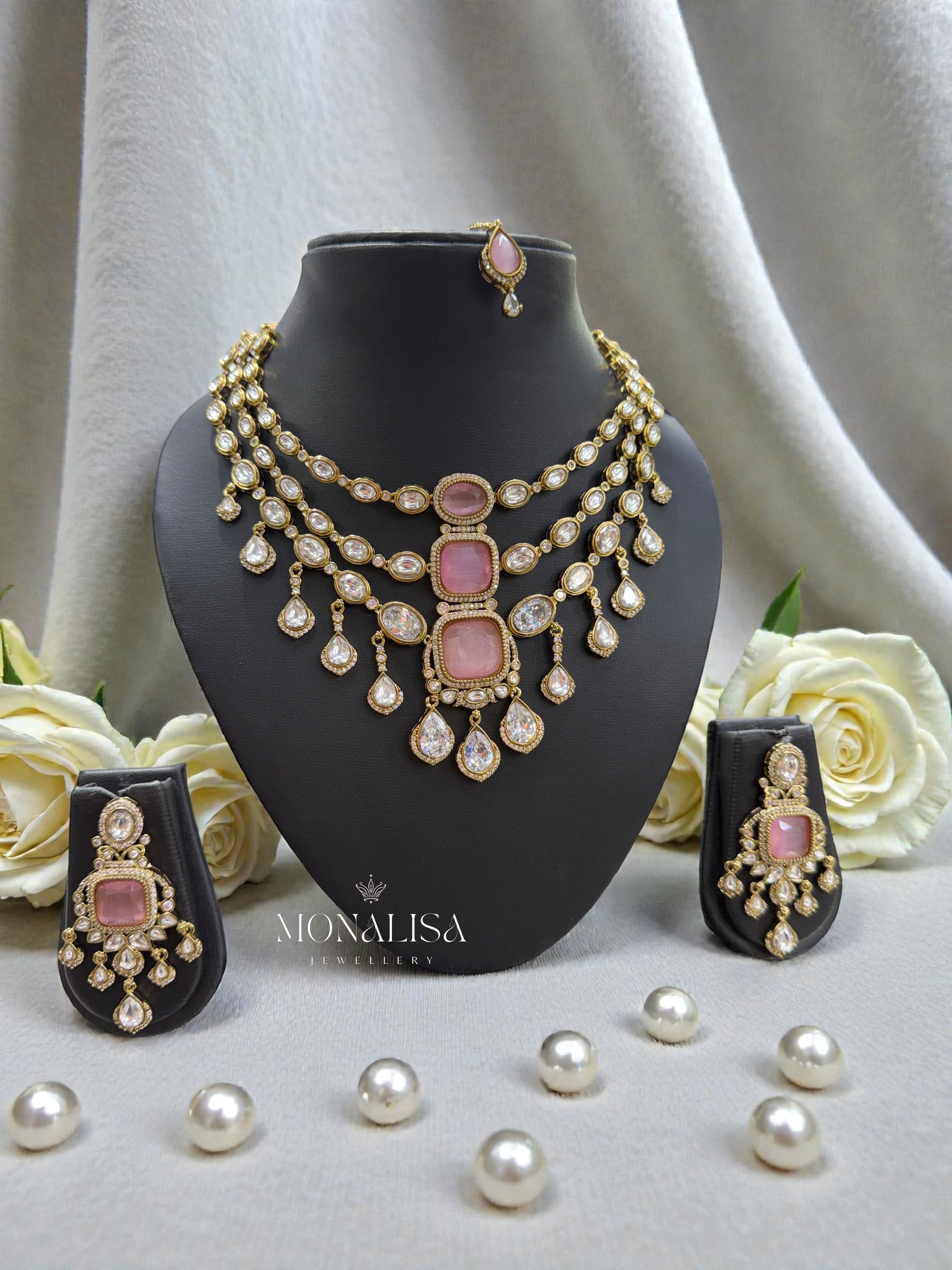 Palak Polki Designer Necklace Set