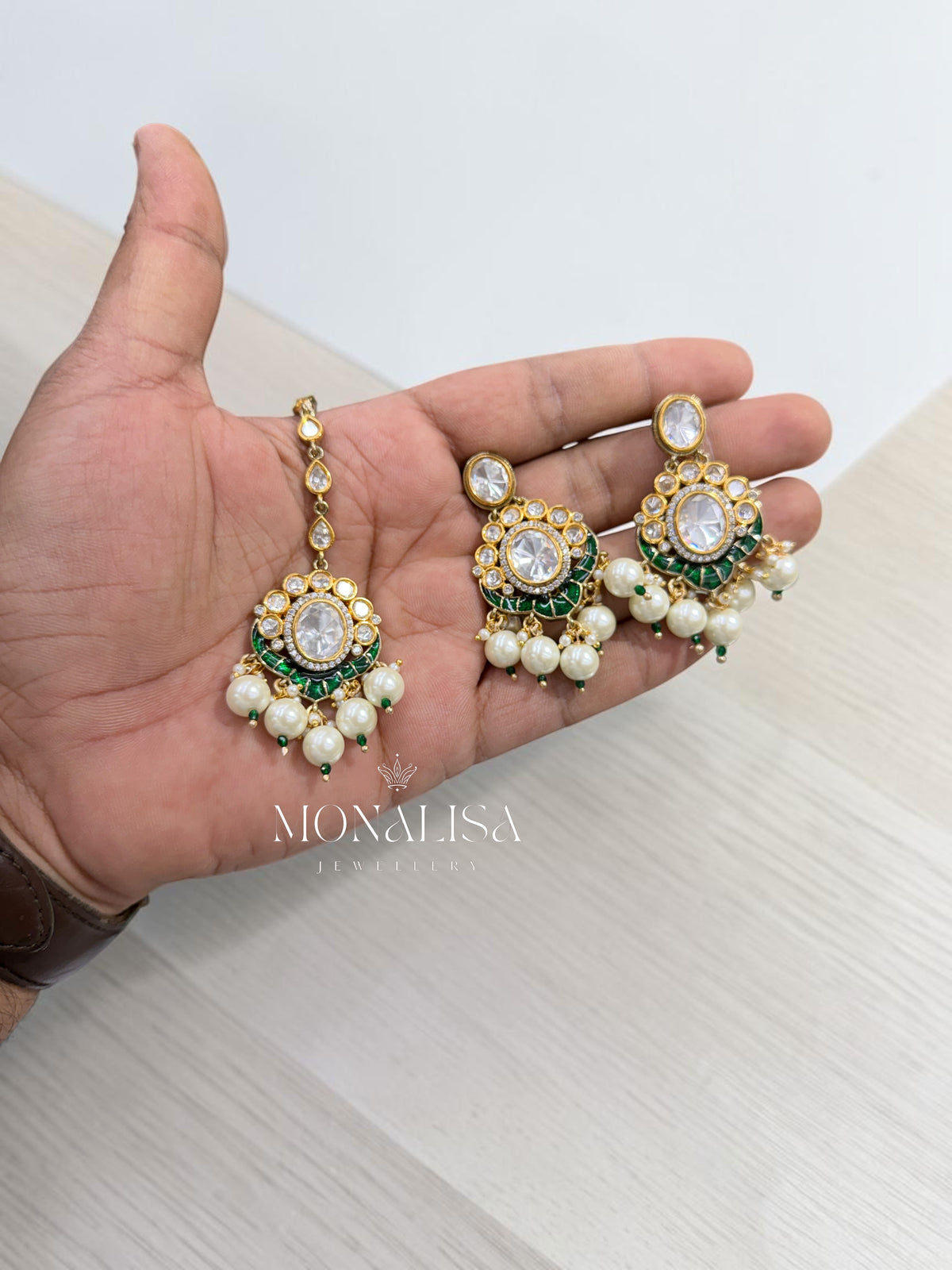 Kashwini Polki Designer Necklace Set