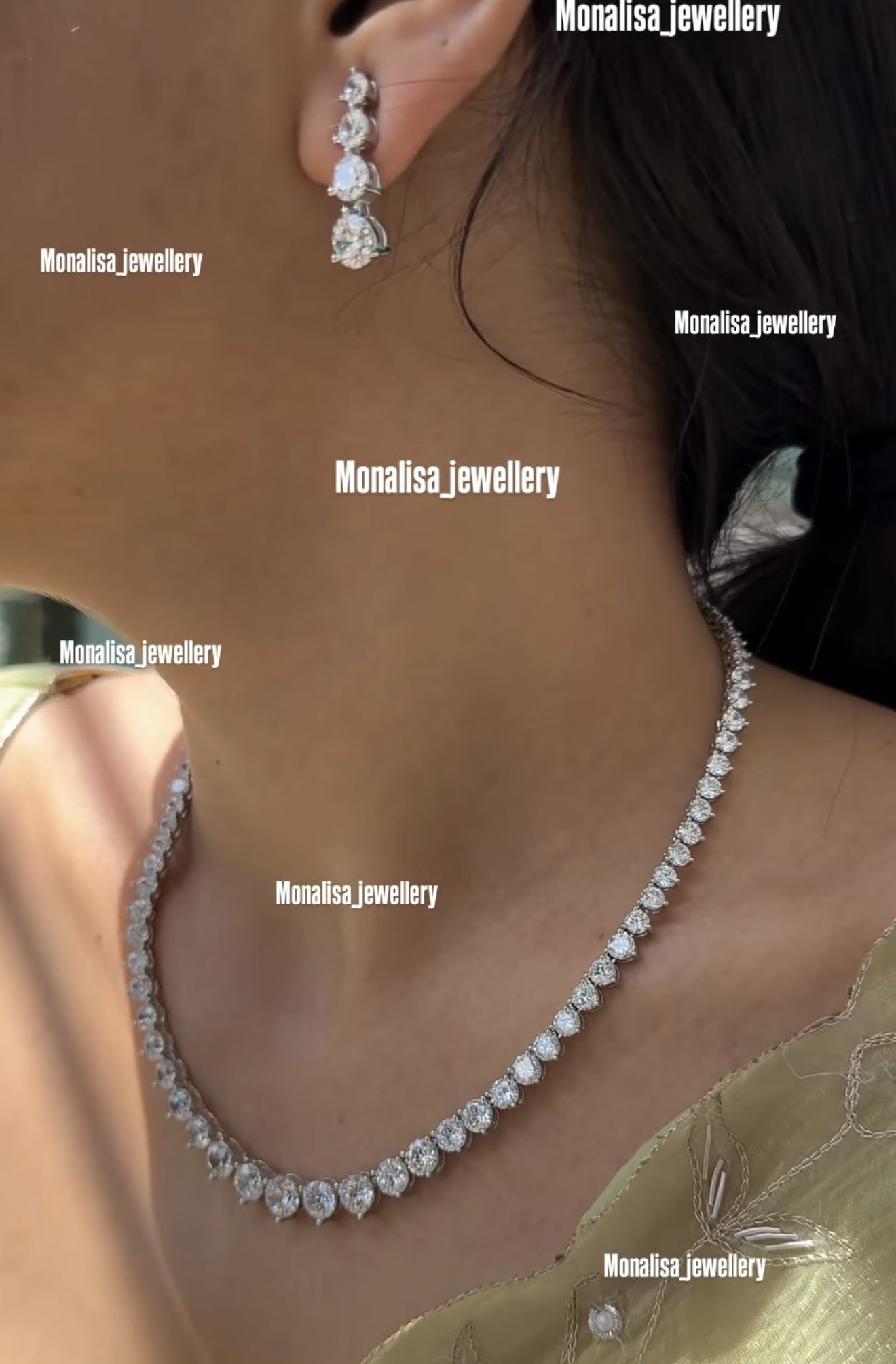 Single solitare Tennis Diamond Set