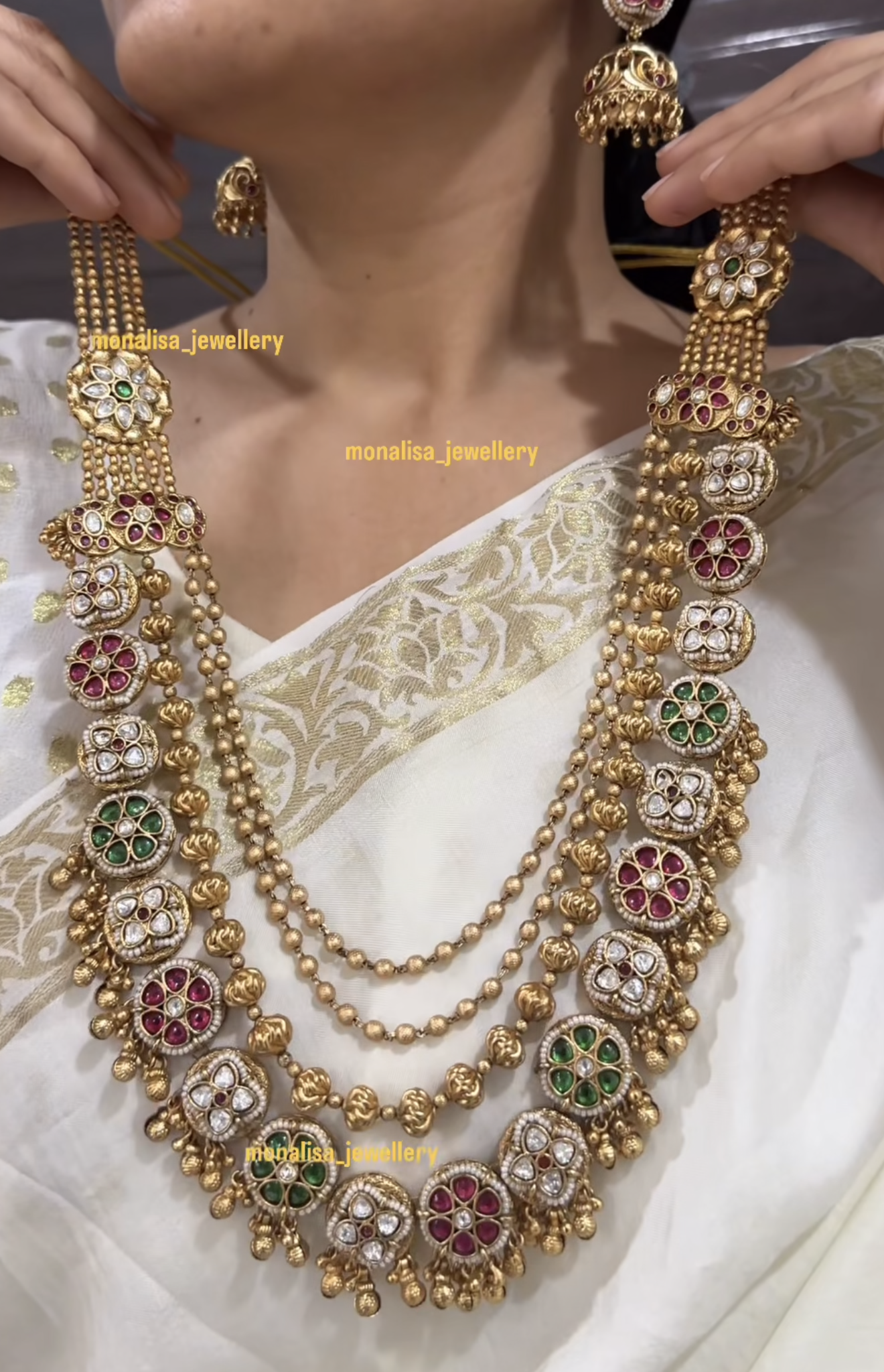 Pushpa 2 Antique Designer Necklace Set