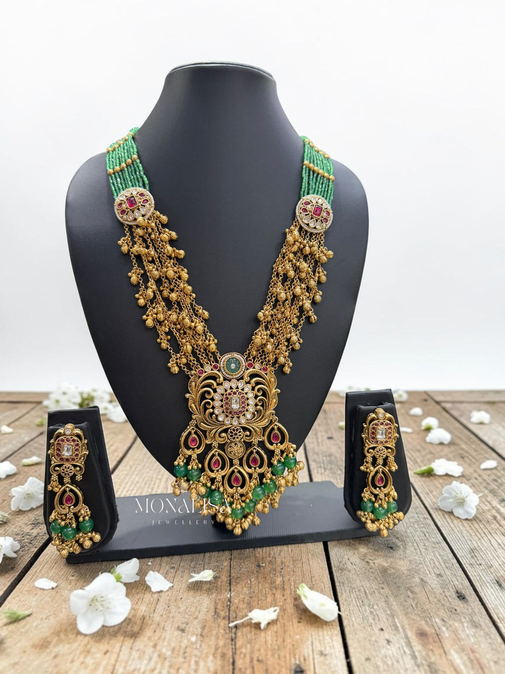 Vishu Antique designer long Necklace Set