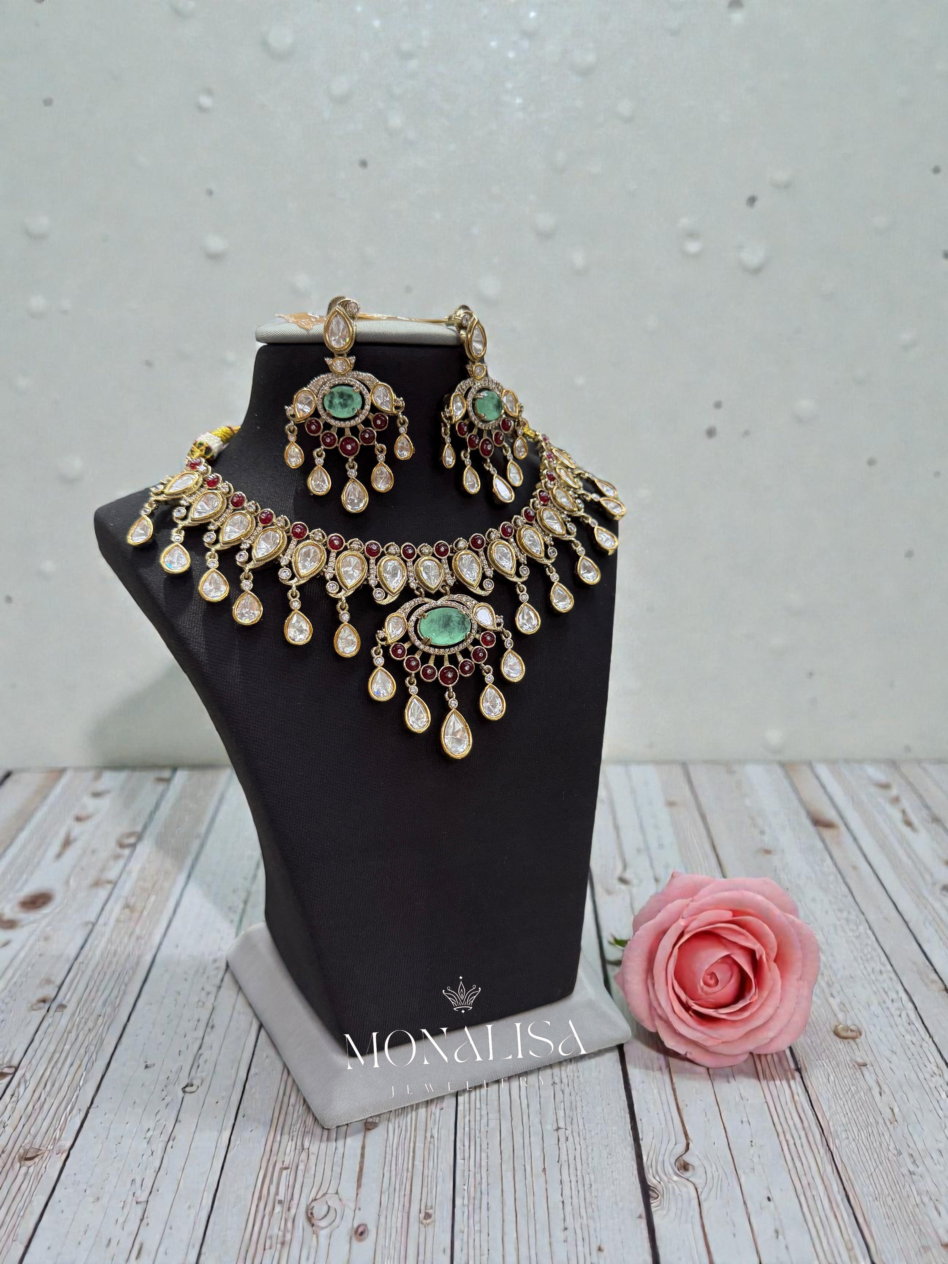 Vedika Polki Designer Necklace Set