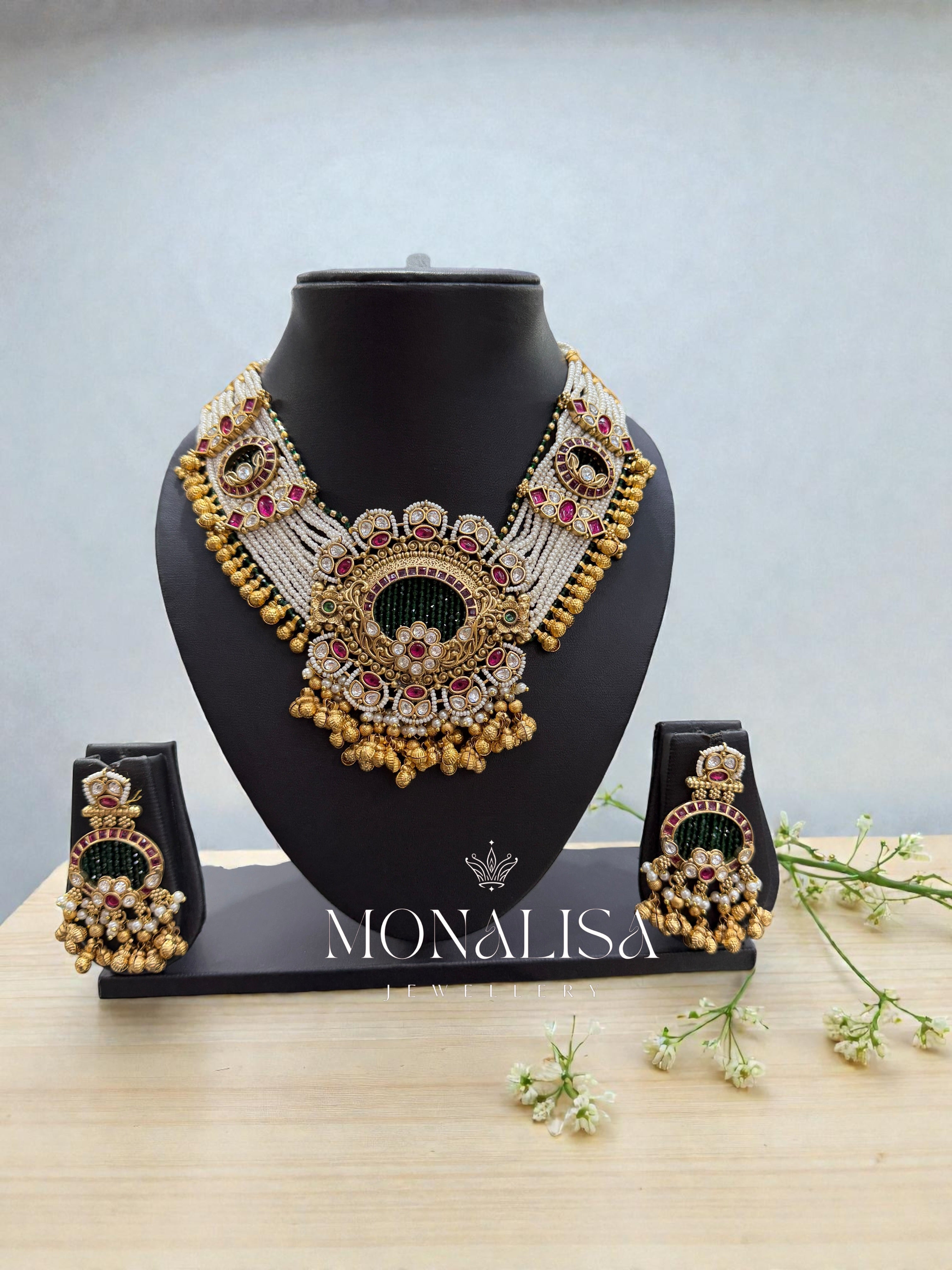 Jasli Antique designer Necklace Set