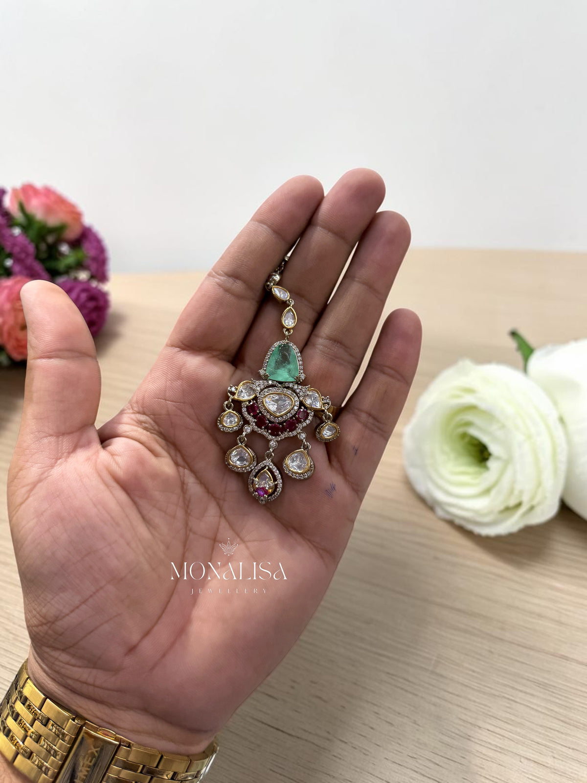 Zenia Polki Designer Necklace Set