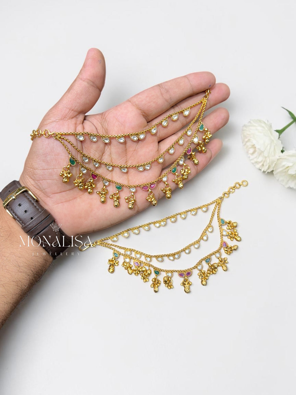 Aarohi Antique Designer Ear chain