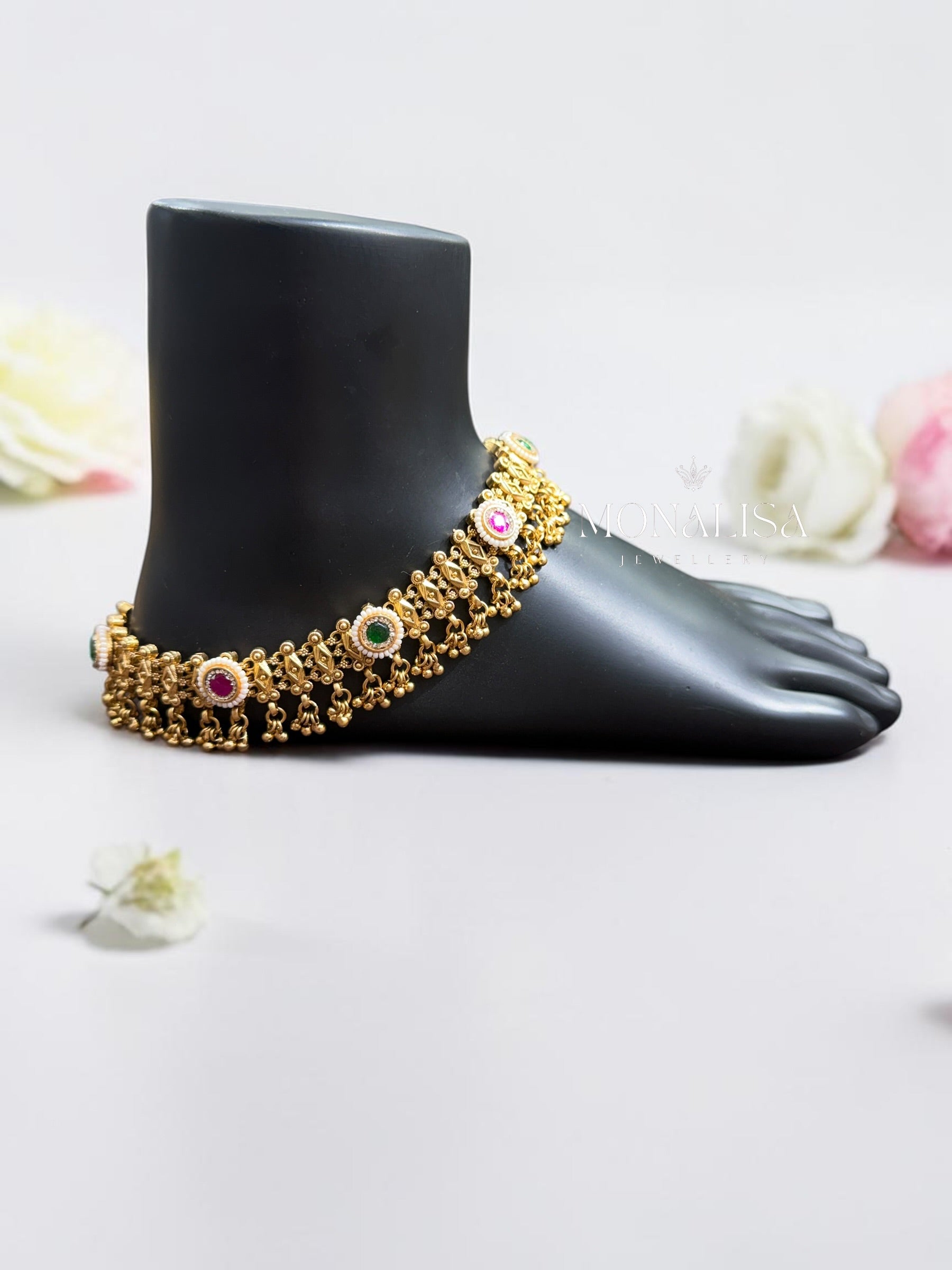 Tara Antique designer Anklet