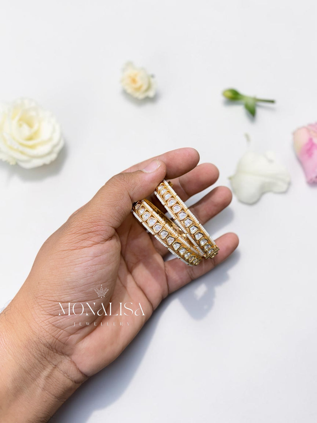 Mishika Polki Designer Bangles