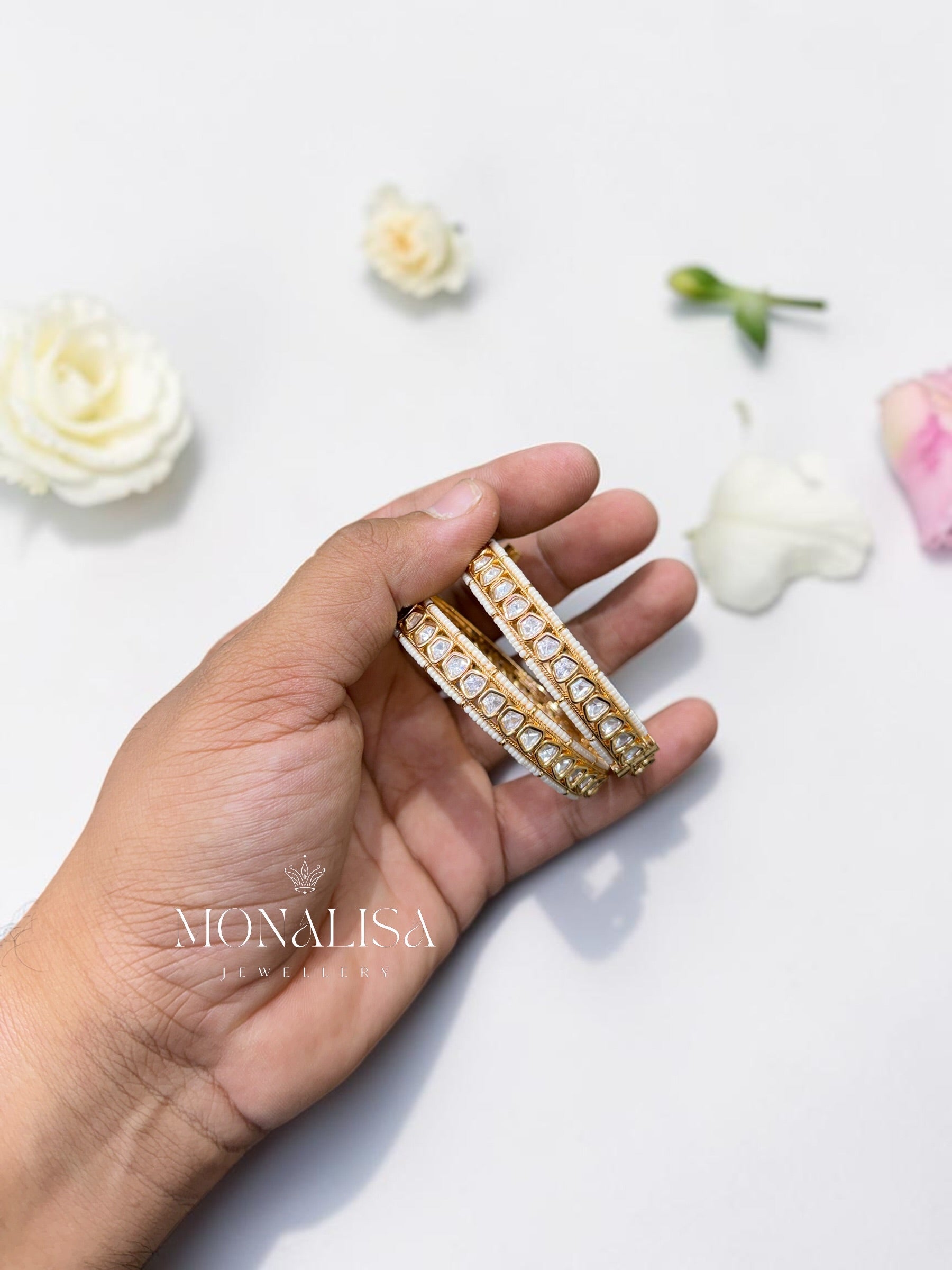 Mishika Polki Designer Bangles
