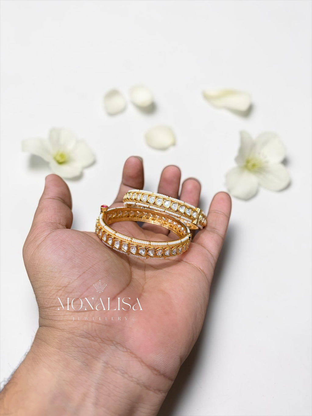 Mishika Polki Designer Bangles