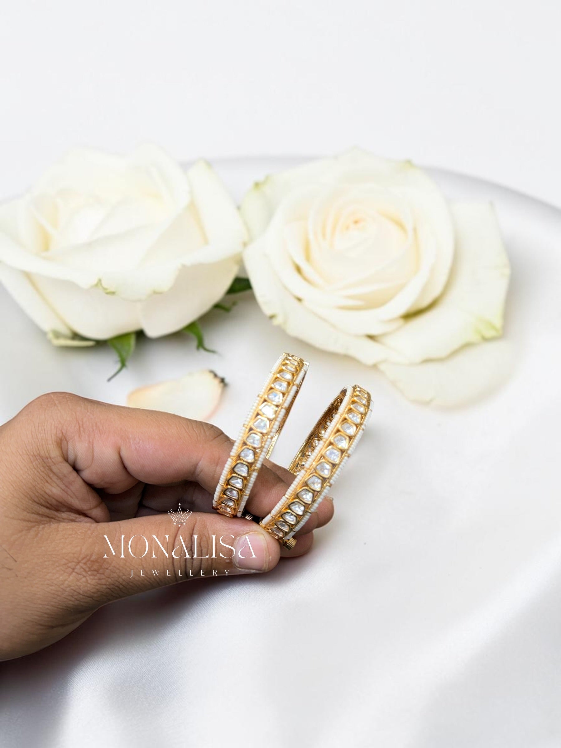 Mishika Polki Designer Bangles