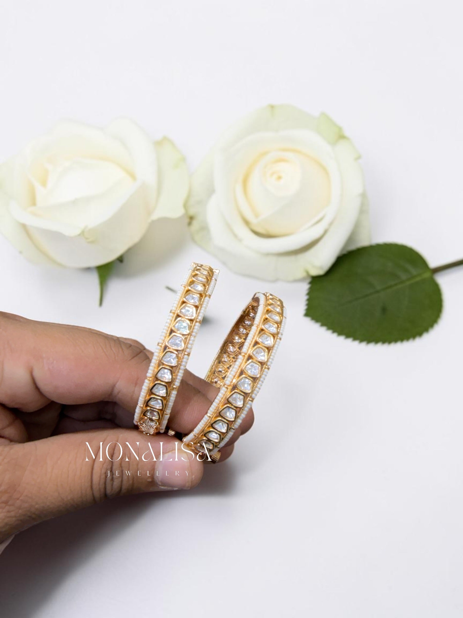 Mishika Polki Designer Bangles