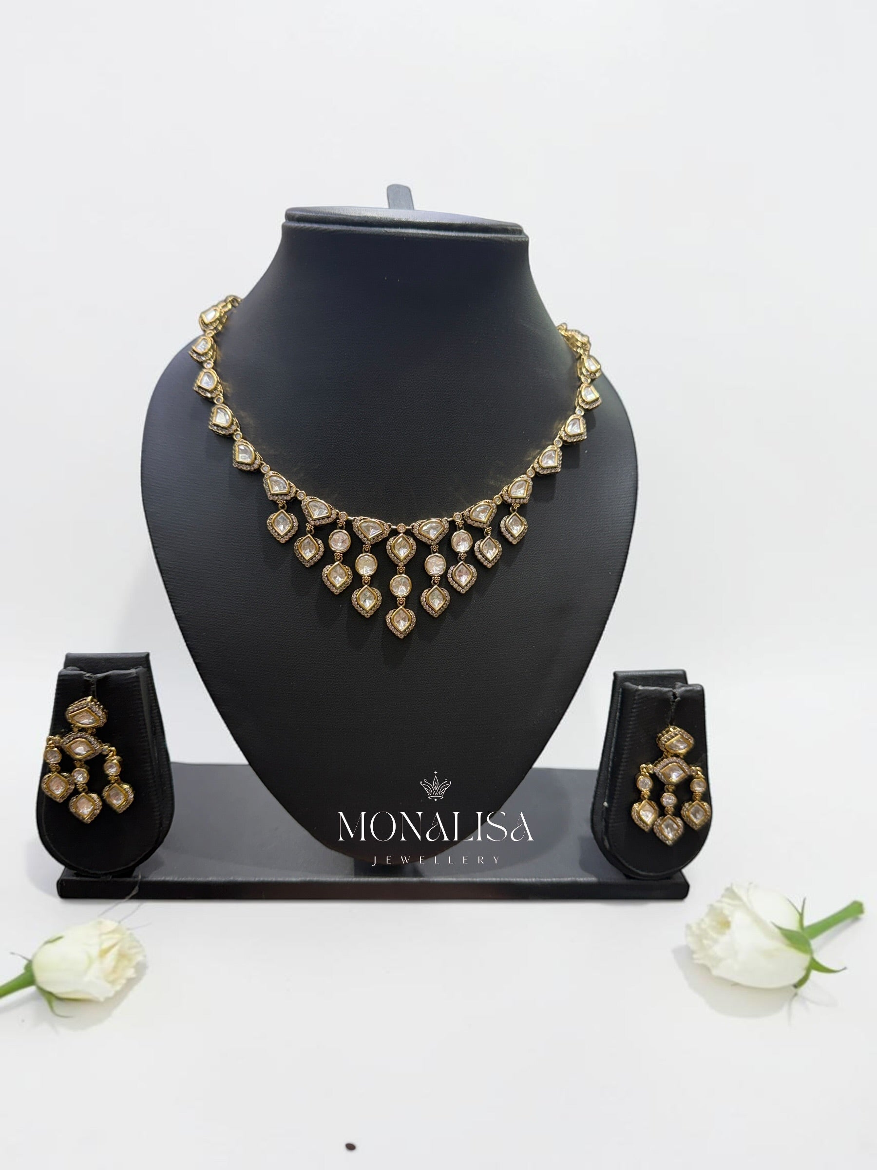 Indrajit Polki Designer Necklace Set