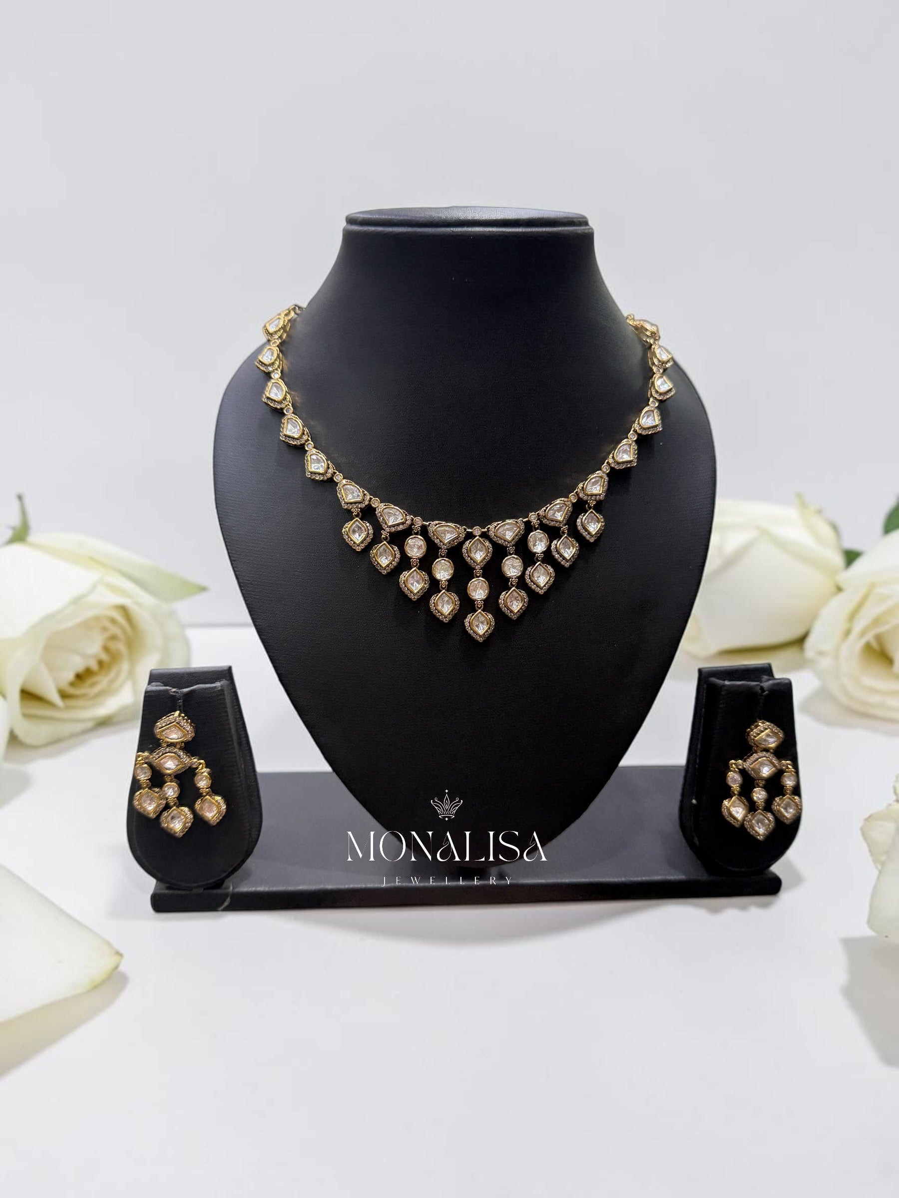 Indrajit Polki Designer Necklace Set
