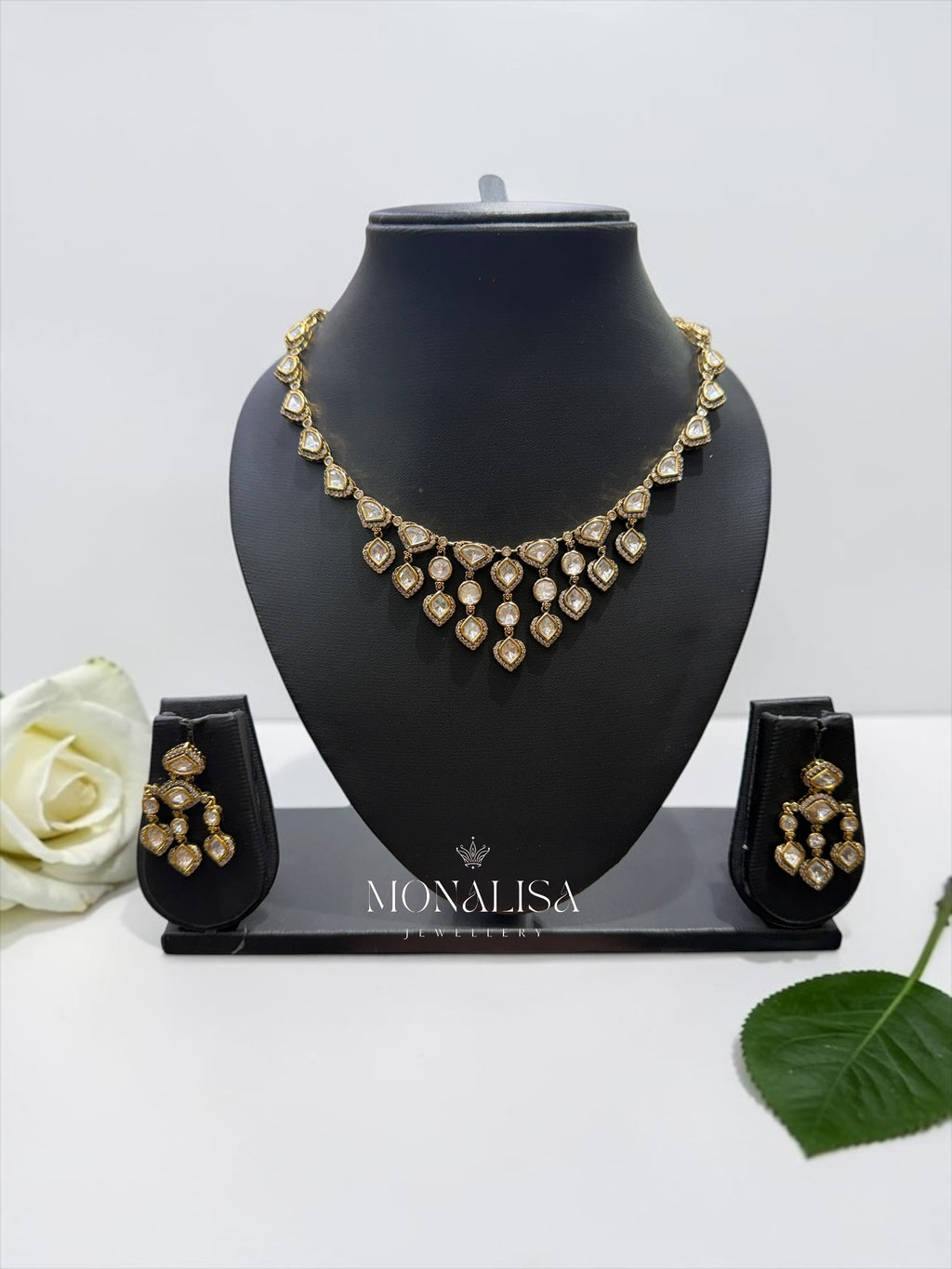 Indrajit Polki Designer Necklace Set