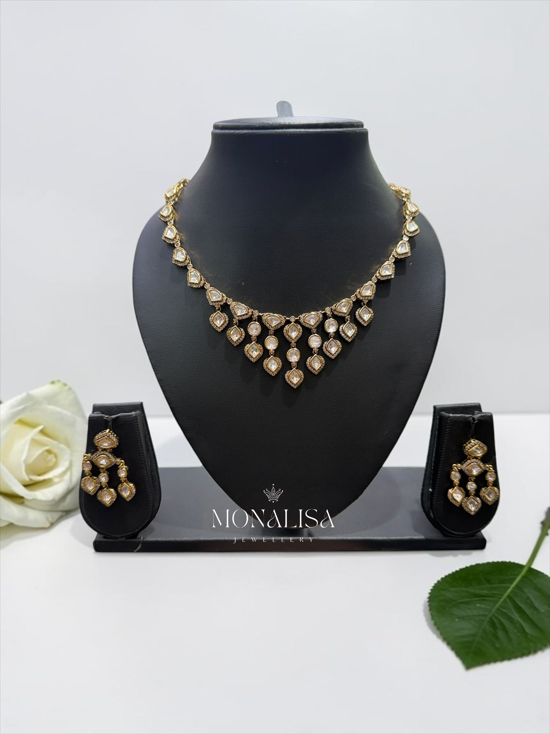 Indrajit Polki Designer Necklace Set