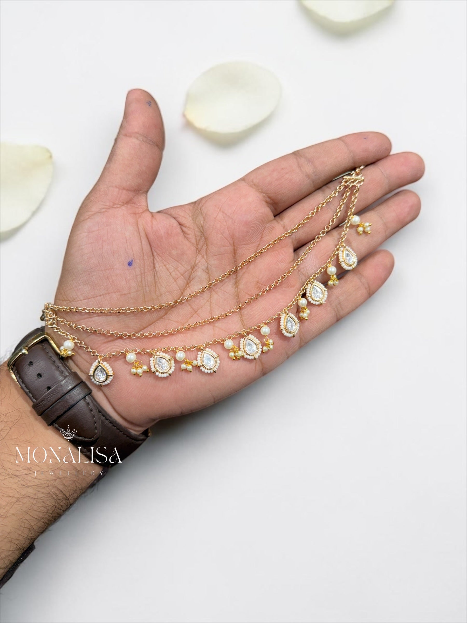 Garima Polki Designer Ear chain