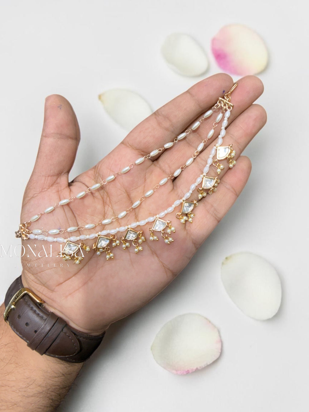 Maitreyi Polki Designer Ear chain