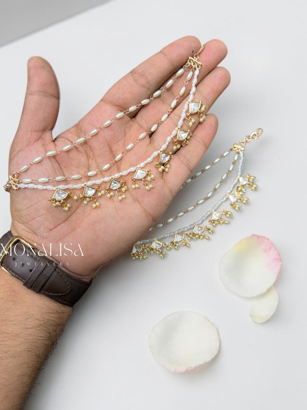 Maitreyi Polki Designer Ear chain