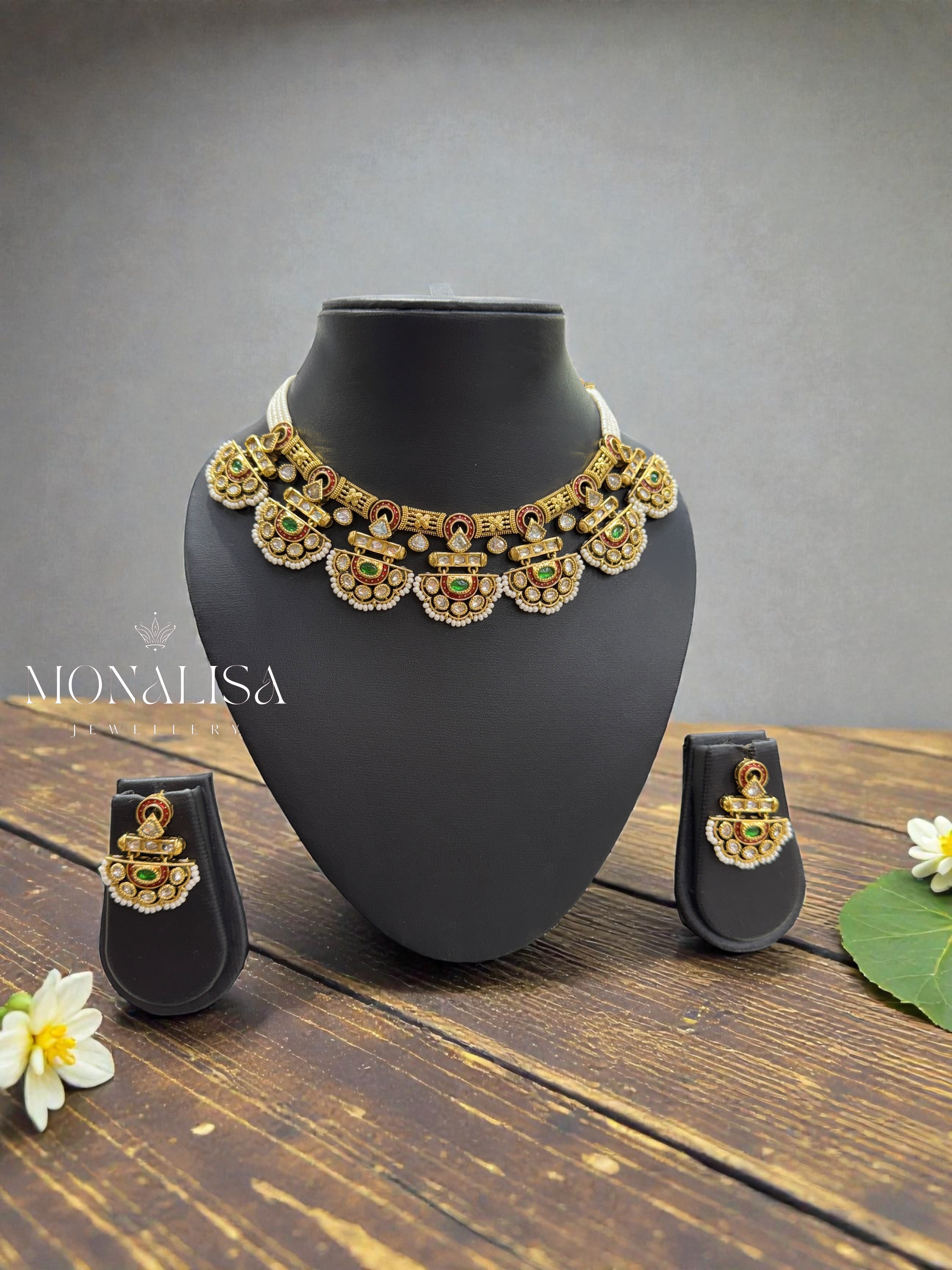 Trishaya Antique Designer Necklace Set