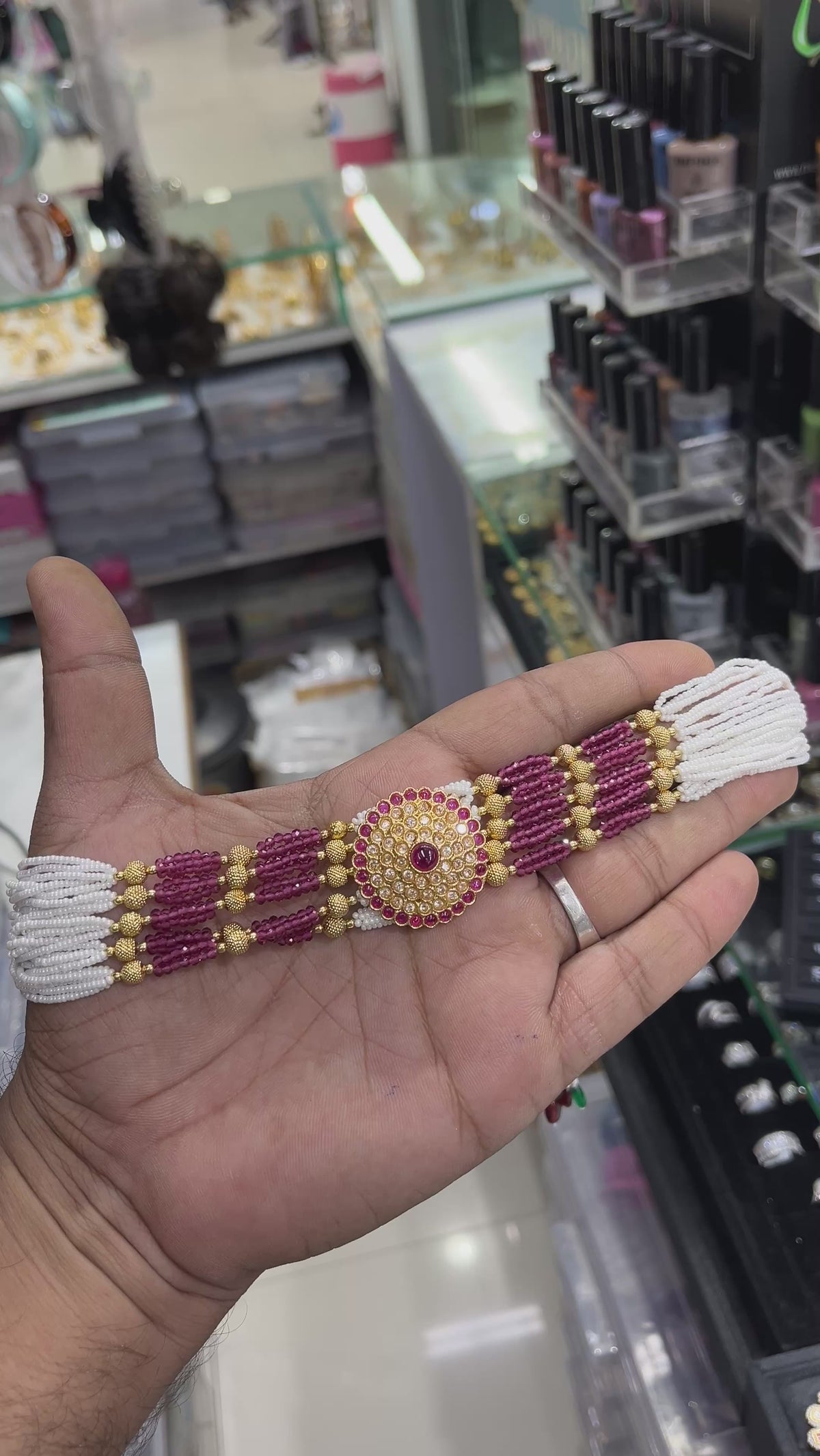 Jisha pink Antique Designer Choker Set
