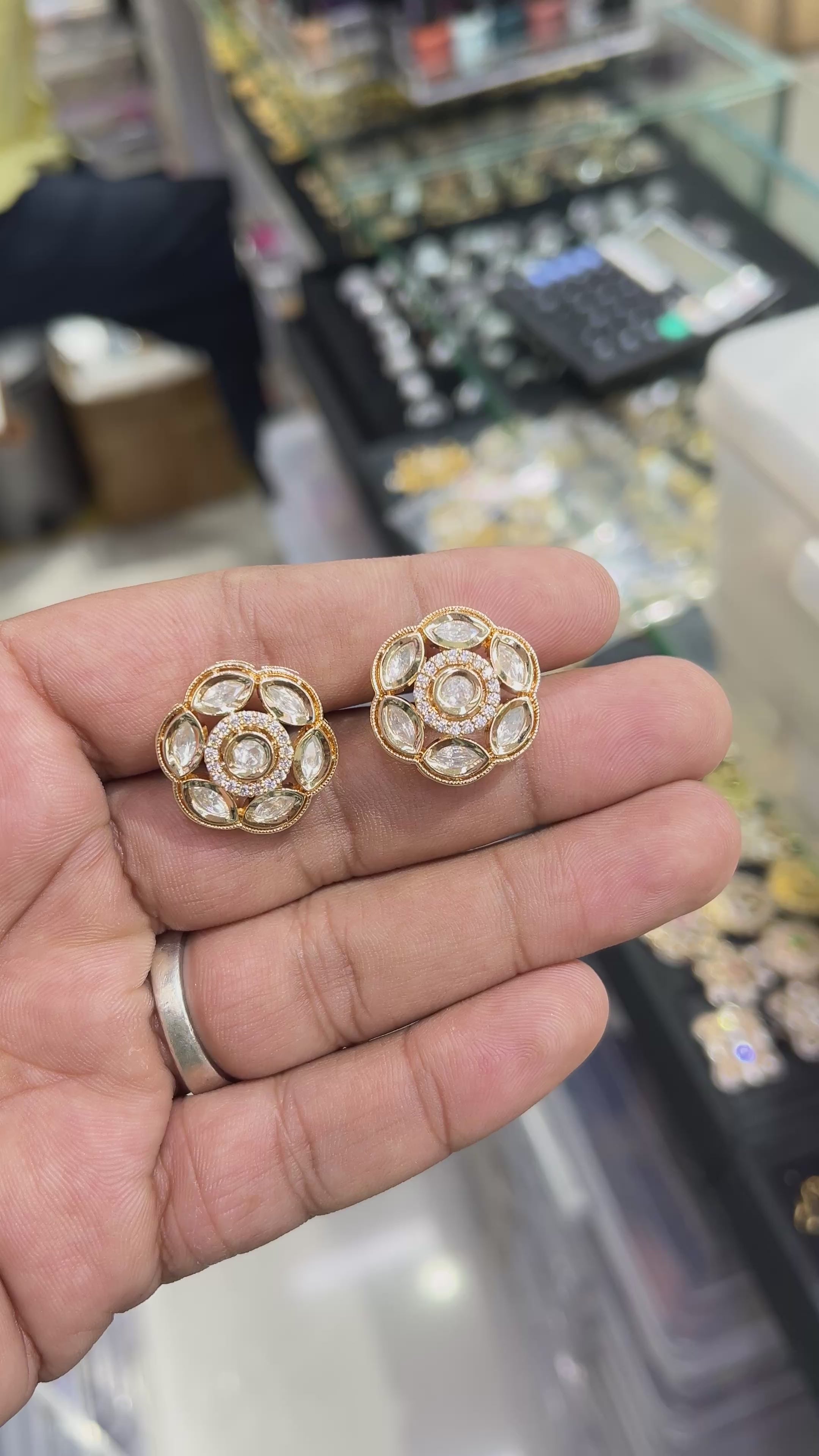 Juhi Moissanite Designer studs