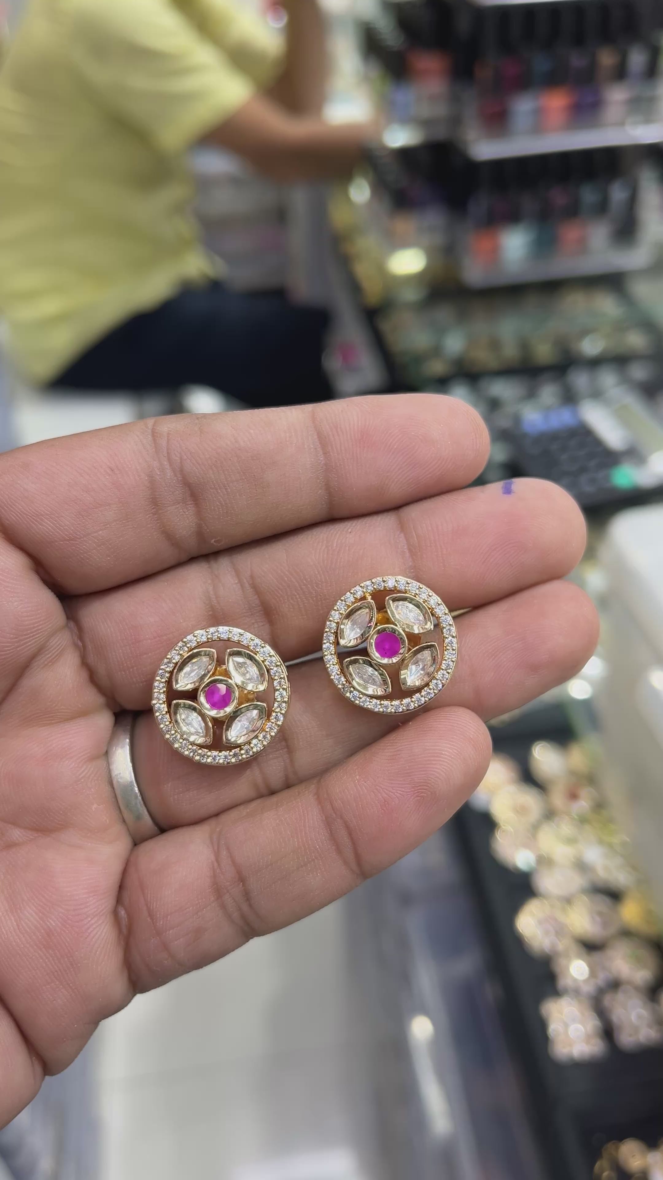 Nyra Green Moissanite Designer studs